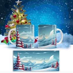 Cana De Craciun - Cartoon Christmas Landscape - Img 2