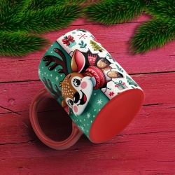 Cana De Craciun - Cute Baby Raindeer with Scarf