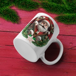 Cana De Craciun - Happy Santa with White Boots (mesaj personalizat)