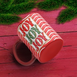 Cana De Craciun - Joy Joy Joy (ceramic)