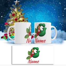 Cana De Craciun - Litere cu gnomi G (nume personalizat) - Img 2