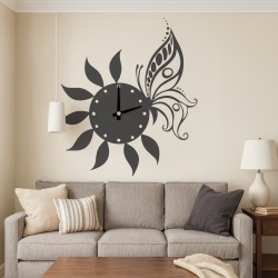 Ceas Decorativ Fluture & Floare