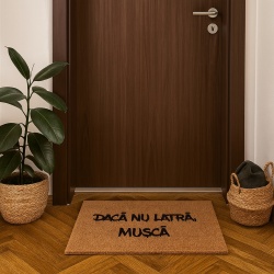 Covor de intrare personalizat - 60x40cm - Daca nu latra, mușcă