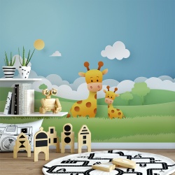 Fototapet Copii - Girafe 3D (Painel038) - Img 3