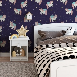 Fototapet Copii - Unicorni si constelatii (Baby 060)