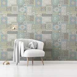 Fototapet Imitatie Faianta - Placi cu modele abstracte pastel (Tile 026) - Img 4