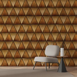 Fototapet Imitatie Lemn - Pattern cu romburi 3D (Wood 049) - Img 2