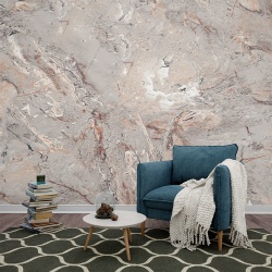Fototapet Imitatie Marmura Lux Alba cu Insertii Stralucitoare 024