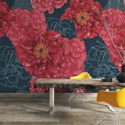 Fototapet - Seamless pattern bouquet red roses (FTD1000347) - Img 2