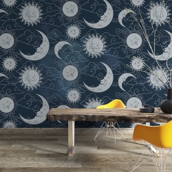 Fototapet Waves - Sun and moon (FTD1000340)