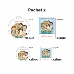 Pachet Cadou Glob Magnet Cana personalizata cu poza sub forma de desene. - Img 7