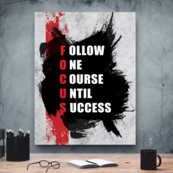 Pachet tablouri canvas motivationale - set 3 tablouri Mistakes, Tomorrow si Focus - Img 5