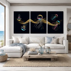 Set 3 Tablouri meduze
