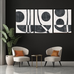 Set 3 Tablouri Monochrome modern art