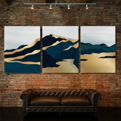 Set Tablouri Canvas - Lunar Golden Landscape - Img 3