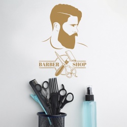 Sticker Barbershop (Barbershop bearded guy) - Img 4