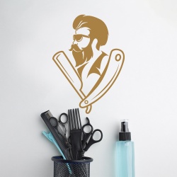Sticker Barbershop (stylish guy) - Img 3
