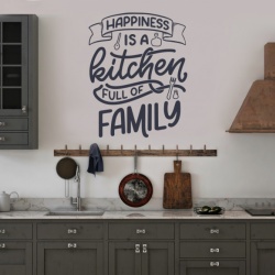 Sticker Bucatarie - Happiness is a full kitchen - Img 2