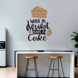 Sticker Bucatarie - When in doubt, bake a cake - Img 3