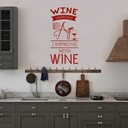 Sticker Bucatarie - Wine improves with age - Img 3