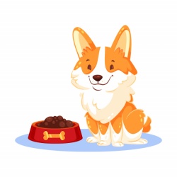 Sticker Copii - Corgi la masa - Img 3