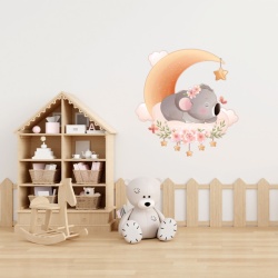 Sticker Copii - Cute sleeping koala with the moon - Img 3