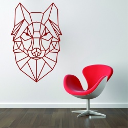 Sticker De Perete Lup Stilizat - Img 2