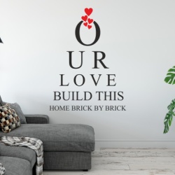 Sticker De Perete Our Love Build This Home Brick By Brick - Img 2