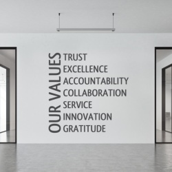 Sticker De Perete Our Values - Valorile Noastre - Img 1