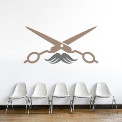 Sticker Frizerie (foarfece si mustata) - Img 4