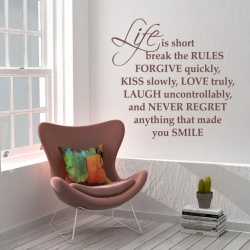 Sticker Life Is Short, Break The Rules