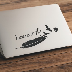 Sticker Pentru Laptop - Learn To Fly