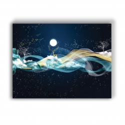 Tablou Canvas Deer Holding The Moon - Img 3