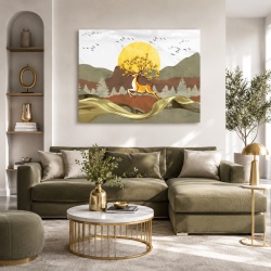 Tablou Canvas Deer With A Floral Crown