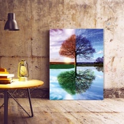 Tablou Canvas Four Seasons In One Reflection - Img 2