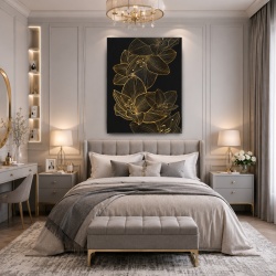 Tablou Canvas Golden Lilies