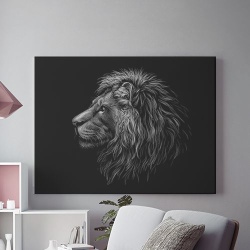 Tablou Canvas Grey Lion - Img 1