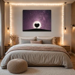 Tablou Canvas Heart Tree Silhouette