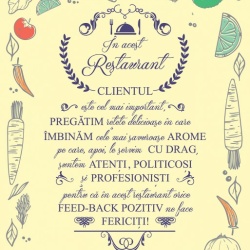Tablou Canvas - In Acest Restaurant - Chenar De Legume - Img 4