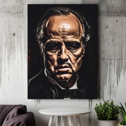 Tablou Canvas Inspirațional - The Godfather (close up) - Img 1