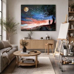 Tablou Canvas Kiss Under The Full Moon