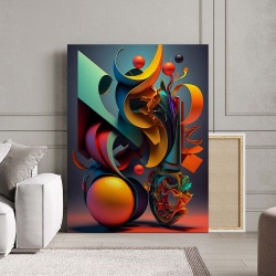 Tablou Canvas Modern Abstract - 3D Abstract still nature - Img 3