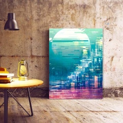 Tablou Canvas Modern Abstract - Abstract digital city - Img 2