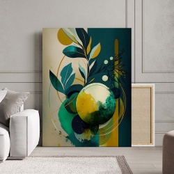 Tablou Canvas Modern Abstract - Abstract lemon tree - Img 2