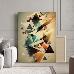 Tablou Canvas Modern Abstract - Abstract splashing triangles