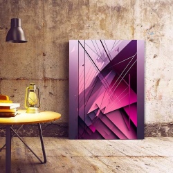 Tablou Canvas Modern Abstract - Lavander geometry - Img 3