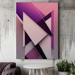 Tablou Canvas Modern Abstract - Lavander shapes - Img 2