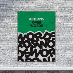 Tablou Canvas Motivational - Actions over words - Img 4