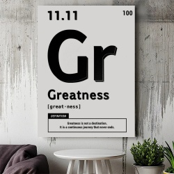 Tablou Canvas Motivational - Greatness (element on white) - Img 2