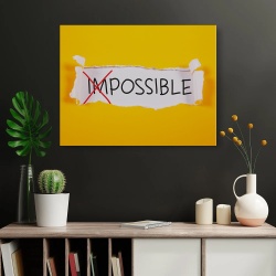 Tablou Canvas Motivational - Impossible (break trough) - Img 3